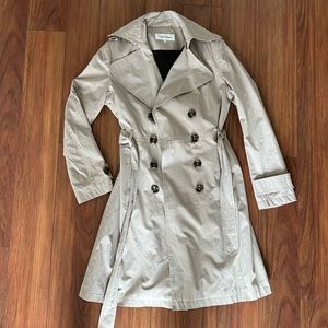Calvin Klein tan trench coat